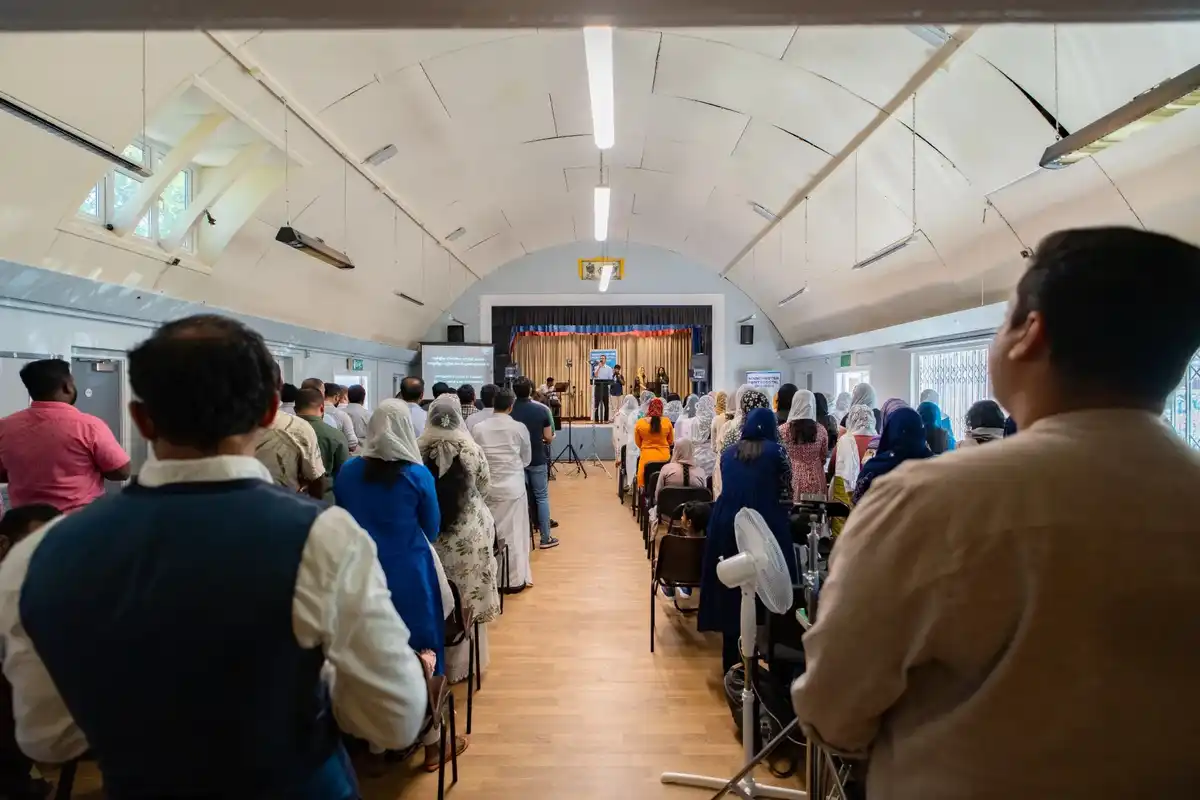 Fellowship inside Manchester Pentecostal Church
